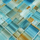 Turquoise Glass Mosaic Tile Multi Pattern for pool and spas