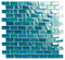 Reflections Iridescent Glass Tile Turquoise 1x2 for swimming pool, spa, bathroom, and shower walls