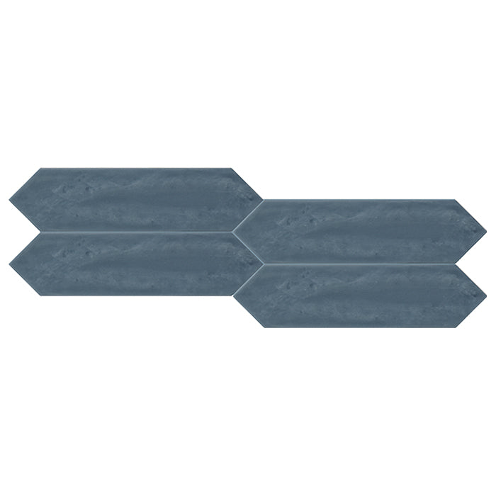 Urban Navy Glossy 3x12 Picket Ceramic Wall Tile for bathroom and shower walls