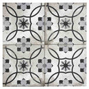 Vintage Patterned Tile Monarch Gray 9x9 for kitchen backsplash and floors