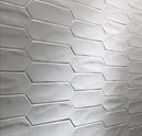 Pencil White Matte 3x12 Picket Ceramic Wall Tile installed on a featured wall