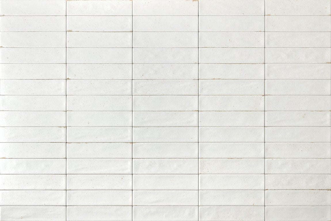 City Distressed Subway Tile White Matte 2x10
